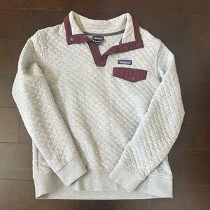 Patagonia quilted grey sweatshirt size S